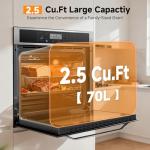 AMZCHEF 24-Inch Electric Convection Wall Oven