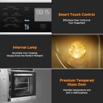 AMZCHEF 24-Inch Electric Convection Wall Oven