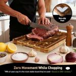 Acacia Wood End Grain Cutting Board with Handle