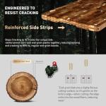 Acacia Wood End Grain Cutting Board with Handle