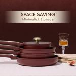 CAROTE 14-Piece Nonstick Cookware Set, Wine Red