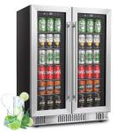 DOGHLY 24-Inch Dual Zone Wine and Beverage Cooler