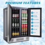 DOGHLY 24-Inch Dual Zone Wine and Beverage Cooler