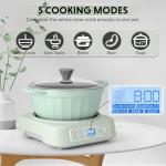 BUYDEEM 5-in-1 Slow Cooker with Nonstick Pot