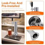 Adjustable Flow Kegerator Tower with Beer Faucet
