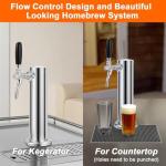 Adjustable Flow Kegerator Tower with Beer Faucet