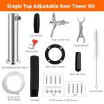 Adjustable Flow Kegerator Tower with Beer Faucet