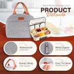 4-Compartment Bento Lunch Box Set in Grey