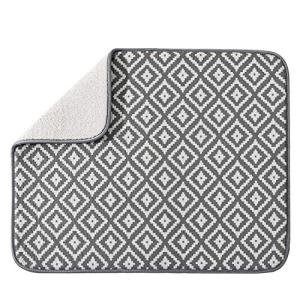 Absorbent Microfiber Dish Drying Mat, Grey 19.2" x 15.8