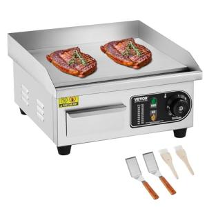 VEVOR 14in Electric Griddle with Shovels & Brushes