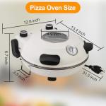 12-Inch Retro Indoor Pizza Oven with Timer