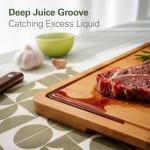 Zarler Bamboo Cutting Boards Set with Juice Grooves