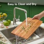 Zarler Bamboo Cutting Boards Set with Juice Grooves