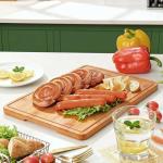 Zarler Bamboo Cutting Boards Set with Juice Grooves