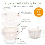 5.3QT Lettuce and Fruit Spinner with Slicer