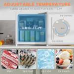HOMCOM Compact Mini Countertop Freezer, 1.1 Cu.Ft