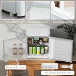 HOMCOM Compact Mini Countertop Freezer, 1.1 Cu.Ft