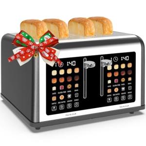 4-Slice Stainless Steel Toaster with Touch Screen