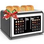 4-Slice Stainless Steel Toaster with Touch Screen