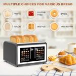 4-Slice Stainless Steel Toaster with Touch Screen