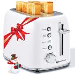 Aigostar Retro 2-Slice Stainless Steel Toaster