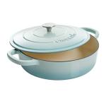 5-Quart Aqua Enameled Cast Iron Braiser