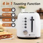 Aigostar Retro 2-Slice Stainless Steel Toaster