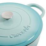 5-Quart Aqua Enameled Cast Iron Braiser