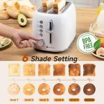 Aigostar Retro 2-Slice Stainless Steel Toaster