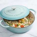 5-Quart Aqua Enameled Cast Iron Braiser