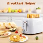 Aigostar Retro 2-Slice Stainless Steel Toaster