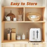 Aigostar Retro 2-Slice Stainless Steel Toaster