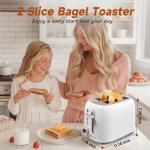 Aigostar Retro 2-Slice Stainless Steel Toaster