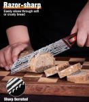 Naitesen 2-Piece Razor Sharp Bread Knife Set