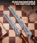 Naitesen 2-Piece Razor Sharp Bread Knife Set