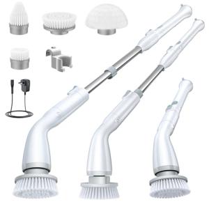 LABIGO Cordless Electric Spin Scrubber with 4 Brushes