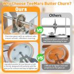 TeeMars Hand Crank Butter Churn Set 34oz