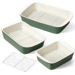 LE TAUCI Ceramic Casserole Baking Dish Set