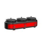 Elite Gourmet Triple Slow Cooker Buffet Server