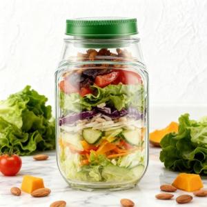 Gaulofo Leak-Resistant Salad Container with Dressing Cup