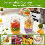 Gaulofo Leak-Resistant Salad Container with Dressing Cup