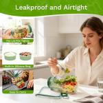 Gaulofo Leak-Resistant Salad Container with Dressing Cup