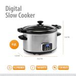 Toastmaster 4-Quart Digital Slow Cooker with Locking Lid