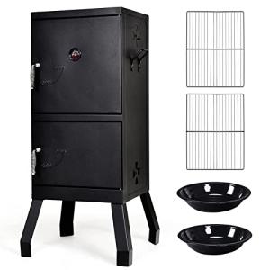 Giantex Vertical Charcoal Smoker with Double Doors