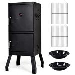 Giantex Vertical Charcoal Smoker with Double Doors