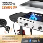 ROVSUN 3 Burner Outdoor Propane Gas Stove