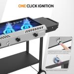 ROVSUN 3 Burner Outdoor Propane Gas Stove