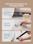 HiCOZY Food Vacuum Sealer with Accessories and Modes