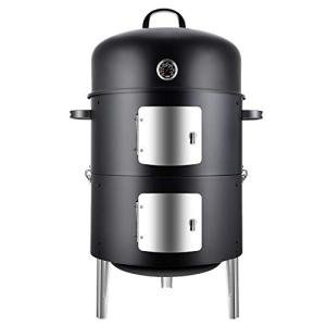 Realcook 17 Inch Steel Charcoal Smoker Grill