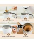 Smart Self-Stirring Coffee Mug with Thermometer 13.5oz